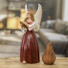 Load image into Gallery viewer, Colorful Folk Art Ceramic Sculpture of Angel from Guatemala - Petite Tamahu | NOVICA
