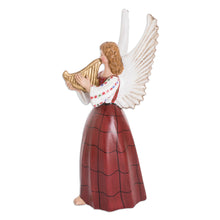 Load image into Gallery viewer, Colorful Folk Art Ceramic Sculpture of Angel from Guatemala - Petite Tamahu | NOVICA

