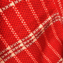 Load image into Gallery viewer, Striped Red and Beige Wool Throw Hand-Woven in Armenia - Warm and Cozy | NOVICA
