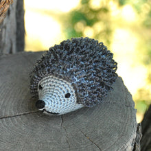 Load image into Gallery viewer, Pair of Grey Acrylic Hedgehog Ornaments Crocheted by Hand - Spiky Celebration | NOVICA
