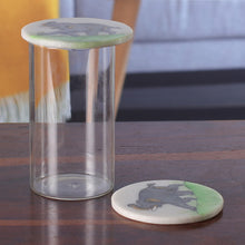 Load image into Gallery viewer, Set of 2 Hand-Painted Elephant-Themed Soapstone Coasters - Marching Elephant | NOVICA
