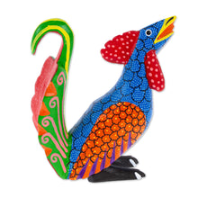 Load image into Gallery viewer, Wood Rooster Alebrije Figurine Carved and Painted by Hand - Imposing Rooster | NOVICA

