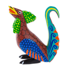 Load image into Gallery viewer, Hand-Carved &amp; Hand Painted Wood Rooster Alebrije Figurine - Striking Rooster | NOVICA
