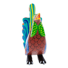 Load image into Gallery viewer, Hand-Carved &amp; Hand Painted Wood Rooster Alebrije Figurine - Striking Rooster | NOVICA
