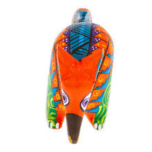 Load image into Gallery viewer, Painted Alebrije Copal Wood Figurine of Orange Armadillo - Mexico's Orange Guardian | NOVICA

