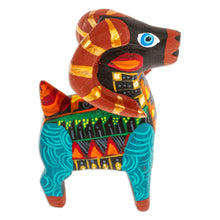 Load image into Gallery viewer, Copal Wood Alebrije Sheep Figurine Hand-Painted in Turquoise - Glorious Sheep | NOVICA
