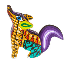 Load image into Gallery viewer, Copal Wood Alebrije Coyote Figurine Hand-Painted in Honey - Sunshine Coyote | NOVICA
