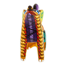 Load image into Gallery viewer, Copal Wood Alebrije Coyote Figurine Hand-Painted in Honey - Sunshine Coyote | NOVICA
