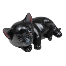Load image into Gallery viewer, Hand-Carved Black Suar Wood Chihuahua Figurine from Bali - Sleeping Chihuahua at Night | NOVICA
