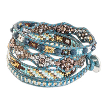 Load image into Gallery viewer, Handcrafted Beaded Positive Energy Long Wrap Bracelet - Path of Guidance | NOVICA
