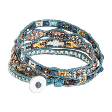 Load image into Gallery viewer, Handcrafted Beaded Positive Energy Long Wrap Bracelet - Path of Guidance | NOVICA
