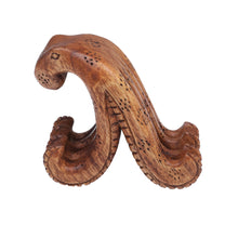 Load image into Gallery viewer, Hand-Carved Natural Brown Jempinis Wood Octopus Phone Stand - Marine Assistant in Brown | NOVICA
