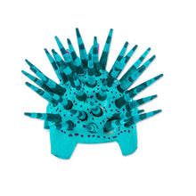 Load image into Gallery viewer, Hand-Painted Wood Alebrije Porcupine Figurine in Jade Green - Cute Porcupine in Jade | NOVICA
