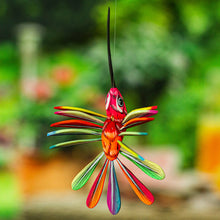 Load image into Gallery viewer, Hand-Painted Carnation Copal Wood Alebrije Bird Ornament - Festival Plumage | NOVICA
