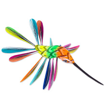 Load image into Gallery viewer, Hand-Painted Orange Copal Wood Alebrije Bird Ornament - Eden Plumage | NOVICA
