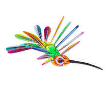 Load image into Gallery viewer, Hand-Painted Orange Copal Wood Alebrije Bird Ornament - Eden Plumage | NOVICA
