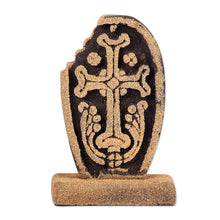 Load image into Gallery viewer, Handmade Antique Tuff Stone Khachkar Stela Sculpture (Small) - Echmiadzin Memory | NOVICA
