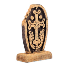 Load image into Gallery viewer, Handmade Antique Tuff Stone Khachkar Stela Sculpture (Small) - Echmiadzin Memory | NOVICA
