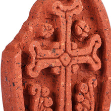 Load image into Gallery viewer, Hand-Carved Brown Tuff Stone Khachkar Stela Sculpture - Echmiadzin Past | NOVICA
