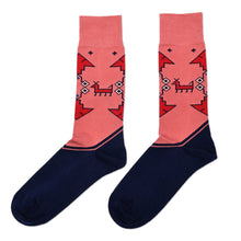 Load image into Gallery viewer, Cotton Blend Socks Adorned with Traditional Armenian Motifs - Armenian Traveler | NOVICA
