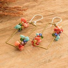 Load image into Gallery viewer, Handmade Colorful Crystal &amp; Glass Beaded Dangle Earrings - Precious Shades | NOVICA
