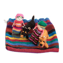 Load image into Gallery viewer, Set of 2 Handmade Cotton Worry Dolls and Dogs from Guatemala - Loyal Companions | NOVICA

