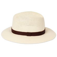 Load image into Gallery viewer, Hand-Painted Hummingbird-Themed Leather-Accented Cotton Hat - Jolly Spirit | NOVICA
