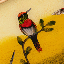 Load image into Gallery viewer, Nature-Themed Reverse-Painted Glass Tray in Warm Hues - Joy at Sunset | NOVICA
