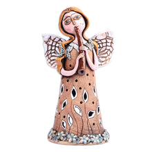 Load image into Gallery viewer, Handcrafted Whimsical Mother Nature Ceramic Sculpture - Planet&#39;s Sounds | NOVICA
