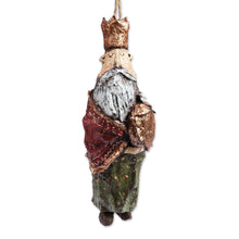 Load image into Gallery viewer, Hand-Painted Papier Mache Wise Man Ornament from Armenia - A Wise Man | NOVICA
