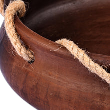 Load image into Gallery viewer, Handmade Terracotta Decorative Bowl with Jute Rope Accents - Ancestral Beauty | NOVICA
