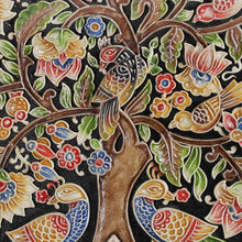 Load image into Gallery viewer, Marble Relief Wall Art with Tree Bird and Floral Motifs - Family of Birds | NOVICA
