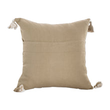 Load image into Gallery viewer, Diamond-Patterned Sage and Ivory Cotton Cushion Cover - Sage of Diamonds | NOVICA
