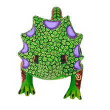 Load image into Gallery viewer, Hand-Painted Green Copal Wood Chameleon Alebrije Figurine - Chameleonic Green | NOVICA
