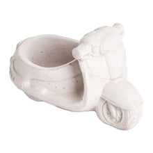 Load image into Gallery viewer, Handcrafted Whimsical Classic Scooter Cement Flower Pot - Evergreen Scooter | NOVICA
