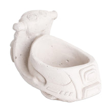 Load image into Gallery viewer, Handcrafted Whimsical Classic Scooter Cement Flower Pot - Evergreen Scooter | NOVICA

