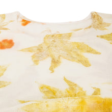 Load image into Gallery viewer, Eco-Printed Leaf-Themed Green and Ivory Cotton Caftan - Magic Summer | NOVICA
