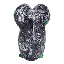 Load image into Gallery viewer, Ceramic Owl Figurine in Green Hand-Painted in Guatemala - Wise Tecolote | NOVICA

