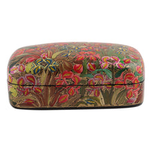 Load image into Gallery viewer, Hand-Painted Wood Papier Mache Floral &amp; Leaf Decorative Box - Floral Glam | NOVICA
