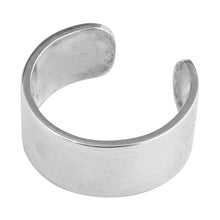 Load image into Gallery viewer, High Polished Sterling Silver Ear Cuff from Armenia - Minimalist Me | NOVICA
