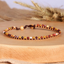 Load image into Gallery viewer, Handmade Adjustable Jasper Beaded Choker with Leather Cord - Earth Tones | NOVICA
