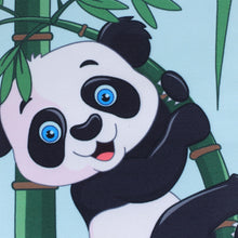 Load image into Gallery viewer, Printed Inspirational Panda-Themed Green Cotton Tote Bag - Bamboo Message | NOVICA
