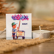 Load image into Gallery viewer, Inspirational Ice Cream Man-Themed Colorful Paper Magnet - Refreshing Marvel | NOVICA

