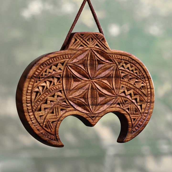 Traditional Hand-Carved Walnut Wood Daghdghan Wall Decor - Ancestral  Amulet | NOVICA
