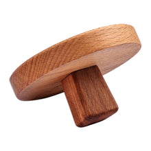 Load image into Gallery viewer, Hand-Carved Round Swirl-Patterned Beechwood Cookie Press - Sweetly Hypnotic | NOVICA
