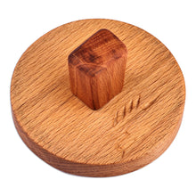 Load image into Gallery viewer, Hand-Carved Round Swirl-Patterned Beechwood Cookie Press - Sweetly Hypnotic | NOVICA
