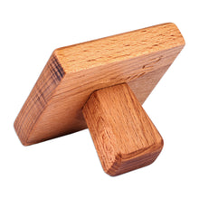 Load image into Gallery viewer, Hand-Carved Square Diamond-Patterned Beechwood Cookie Press - Delicious Diamond | NOVICA
