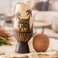 Load image into Gallery viewer, Handcrafted Dried Gourd Caribbean Town Decorative Accent - Caribbean Landscape | NOVICA
