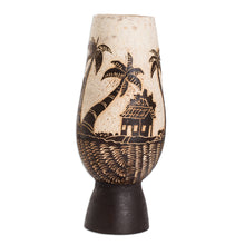Load image into Gallery viewer, Handcrafted Dried Gourd Caribbean Town Decorative Accent - Caribbean Landscape | NOVICA
