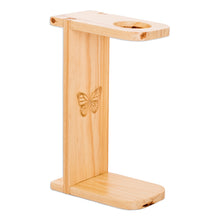 Load image into Gallery viewer, Butterfly-Themed Pinewood Single-Serve Drip Coffee Stand - Magical Scents | NOVICA
